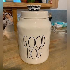 Rae Dunn Style “Good Dog” dog treat container